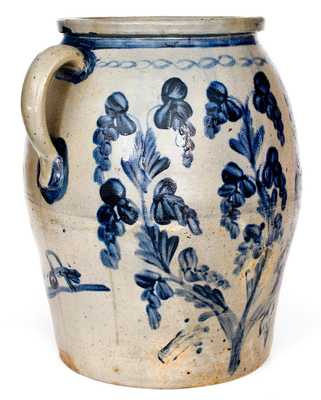 Monumental Baltimore Stoneware Jar w/ Wheelbarrow, Clover and Chainlink Designs