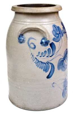 Rare MORGANTOWN Stoneware Jar, Thompson Pottery, West Virginia, c1860