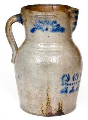 Attrib. A.P. Donaghho, Parkersburg, WV Stoneware Pitcher