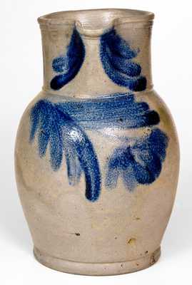 Baltimore Stoneware Pitcher w/ Cobalt Floral Decoration, Baltimore, MD origin, c1850