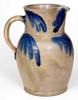 Baltimore Stoneware Pitcher w/ Cobalt Floral Decoration, Baltimore, MD origin, c1850
