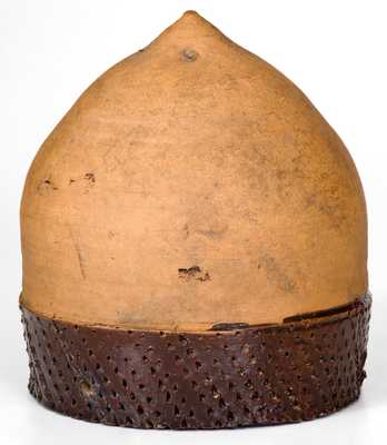 Tanware Acorn-Form Hanging Planter, PA or OH origin, circa 1885