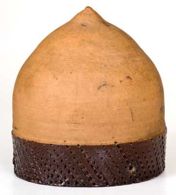 Tanware Acorn-Form Hanging Planter, PA or OH origin, circa 1885