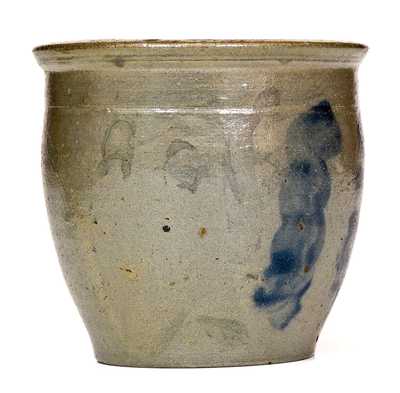 Unusual possibly "ACK" Stoneware Jar, Mooresburg, PA