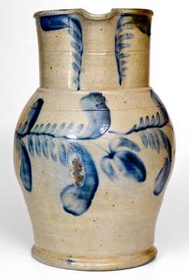 Fine 2 Gal. Stoneware Pitcher with Floral Decoration att. Richard Remmey, Philadelphia, PA