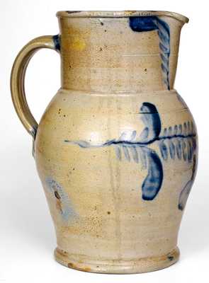 Fine 2 Gal. Stoneware Pitcher with Floral Decoration att. Richard Remmey, Philadelphia, PA