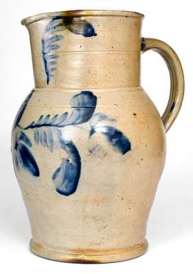 Fine 2 Gal. Stoneware Pitcher with Floral Decoration att. Richard Remmey, Philadelphia, PA