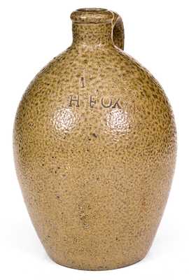 Rare 1/4 Gal. H. Fox (Himer Fox, Chatham County, NC) Stoneware Jug