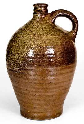 Unusual Early NC Salt-Glazed Stoneware Jug