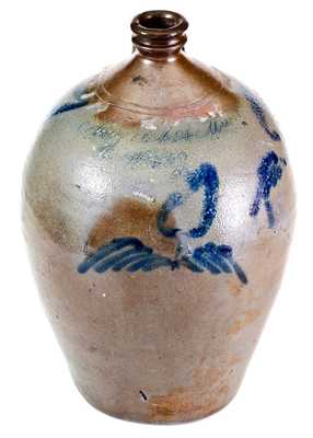 Rare Myrick & Murt / Petersburg, VA Advertising Jug attributed to Thomas Amoss, Henrico County, VA, c1820