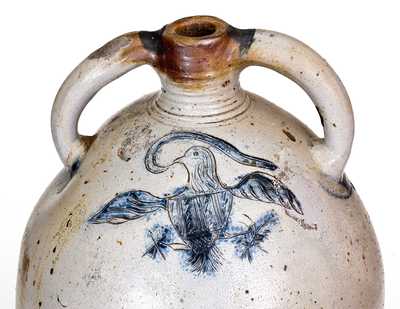 Exceptional D. GOODALE / HARTFORD Monumental Stoneware Jug w/ Incised Federal Eagle