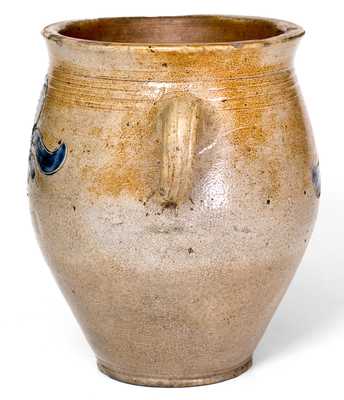 1/2 Gal. Vertical-Handled Stoneware Jar with Incised Decoration, Manhattan, circa 1790
