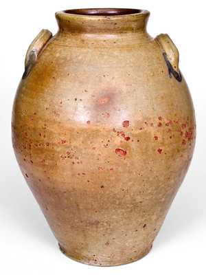 Fine Stoneware Jar w/ Large Incised Bird Decoration, probably Connecticut, c1815