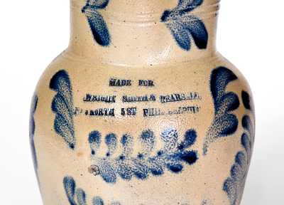 Rare Richard Remmey, Philadelphia, PA Stoneware Pitcher w/ Impressed Advertising
