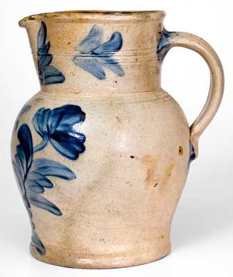 1 Gal. Richard Remmey, Philadelphia, PA Stoneware Pitcher with Floral Decoration