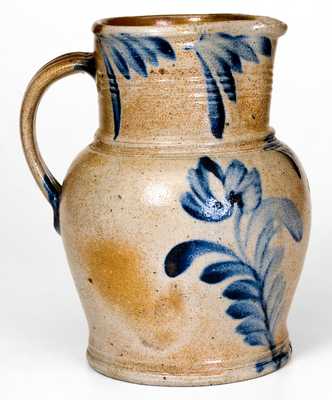 1/2 Gal. Richard Remmey, Philadelphia, Stoneware Pitcher with Tulip Decoration