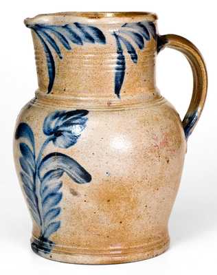 1/2 Gal. Richard Remmey, Philadelphia, Stoneware Pitcher with Tulip Decoration