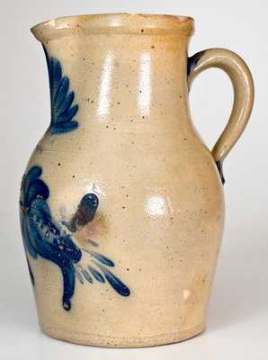 COWDEN & WILCOX / HARRISBURG, PA Stoneware Pitcher with Floral Decoration