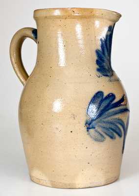 COWDEN & WILCOX / HARRISBURG, PA Stoneware Pitcher with Floral Decoration