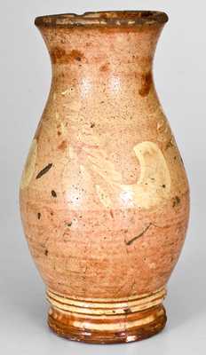 Rare Shenandoah Valley Redware Vase, att. J. Eberly & Co., Strasburg, VA