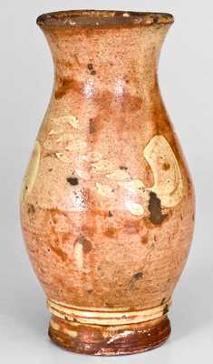 Rare Shenandoah Valley Redware Vase, att. J. Eberly & Co., Strasburg, VA