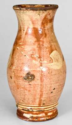 Rare Shenandoah Valley Redware Vase, att. J. Eberly & Co., Strasburg, VA