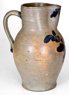 Scarce Stoneware Pitcher att. John and James Miller, Strasburg, VA, circa 1835
