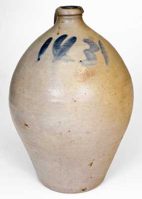 Rare "1831" Stoneware Jug attrib. Eaton & Stout, South River, NJ