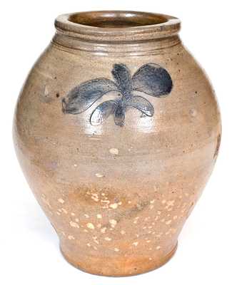 Rare J. REMMEY / MANHATTAN-WELLS / NEW-YORK Stoneware Jar w/ Incised Decoration