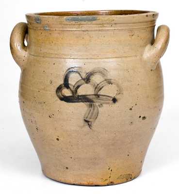 One-Gallon Stoneware Jar with Brushed Decoration, circa 1800