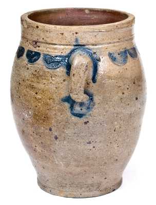Rare 1/2 Gal. attrib. Thomas Commeraw Stoneware Jar w/ Compass Decoration, c1800