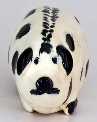 Unusual Midwestern Stoneware Pig Bottle Inscribed "Florence / 1889"