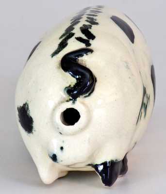 Unusual Midwestern Stoneware Pig Bottle Inscribed "Florence / 1889"