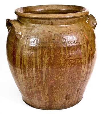 Outstanding Stoneware Jar Inscribed 