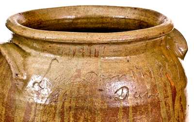 Outstanding Stoneware Jar Inscribed 