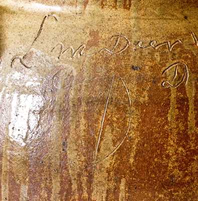 Outstanding Stoneware Jar Inscribed 
