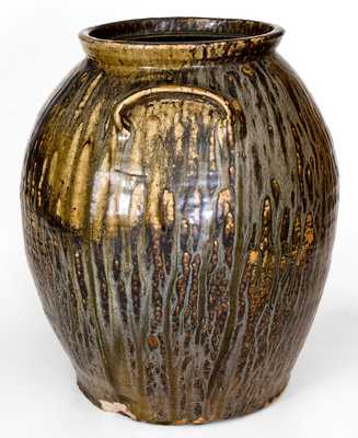 Monumental Crawford County, GA Stoneware Jar with Bold "Paint Rock" Glazing