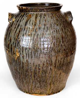 Monumental Crawford County, GA Stoneware Jar with Bold "Paint Rock" Glazing