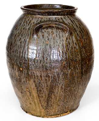 Monumental Crawford County, GA Stoneware Jar with Bold "Paint Rock" Glazing