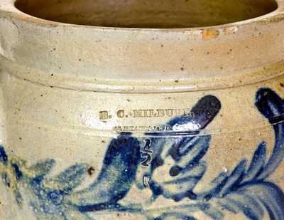 Very Rare B. C. MILBURN / ALEXANDRIA, D.C. 1/2 Gal. Stoneware Jar