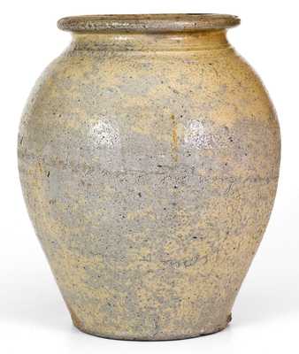 Rare Midwestern Stoneware Jar w/ Inscribed Hymn Lyrics: