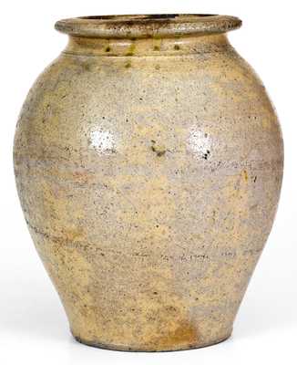 Rare Midwestern Stoneware Jar w/ Inscribed Hymn Lyrics: 