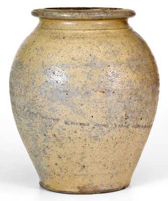 Rare Midwestern Stoneware Jar w/ Inscribed Hymn Lyrics: 