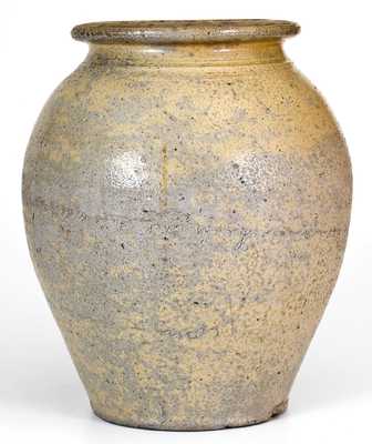 Rare Midwestern Stoneware Jar w/ Inscribed Hymn Lyrics: 