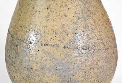 Rare Midwestern Stoneware Jar w/ Inscribed Hymn Lyrics: