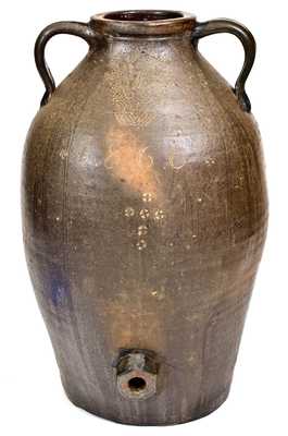 Rare Seven-Gallon Stoneware Presentation Cooler w/ Incised Decoration, 1866, probably OH