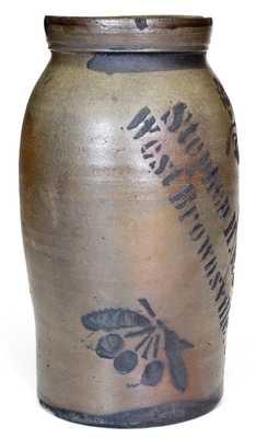 Outstanding STEPHEN H. WARD / WEST BROWNSVILLE, PA Canning Jar