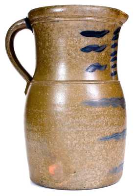 Palatine, West Virginia Striped Stoneware Pitcher