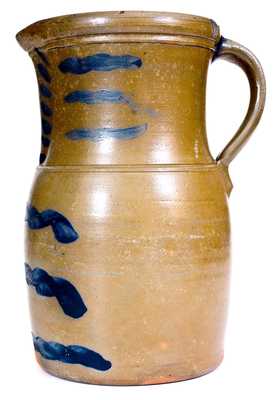 Palatine, West Virginia Striped Stoneware Pitcher