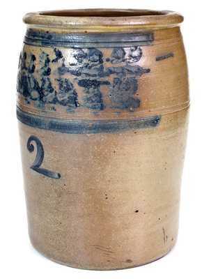 2 Gal. Stoneware Jar with Sponged Decoration att. Morgantown, WV